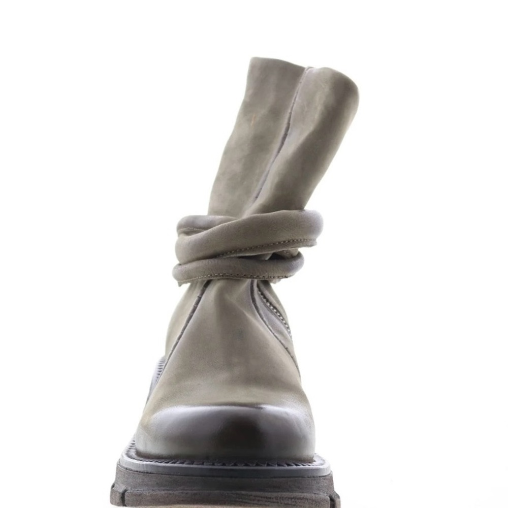 A.S.98 Linder Distressed Green Ankle Boots - Picture 4 of 9
